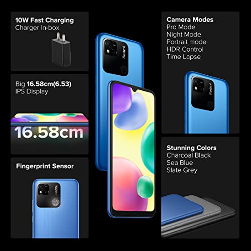 Redmi 10A Sport (Sea Blue, 6GB RAM, 128GB Storage) Refurbished