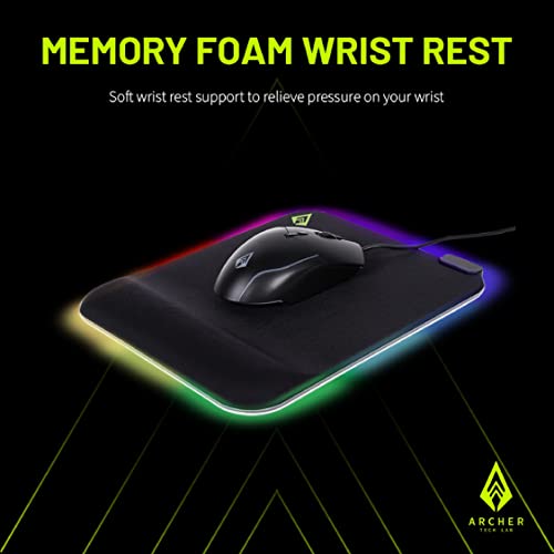 Archer Tech Lab Quiver 200 Gaming Mousepad, 15 RGB Modes, Wrist Rest Hard Mousepad Archer Tech Lab Quiver 200 Gaming Mousepad, 15 RGB Modes, Wrist Rest Hard Mousepad