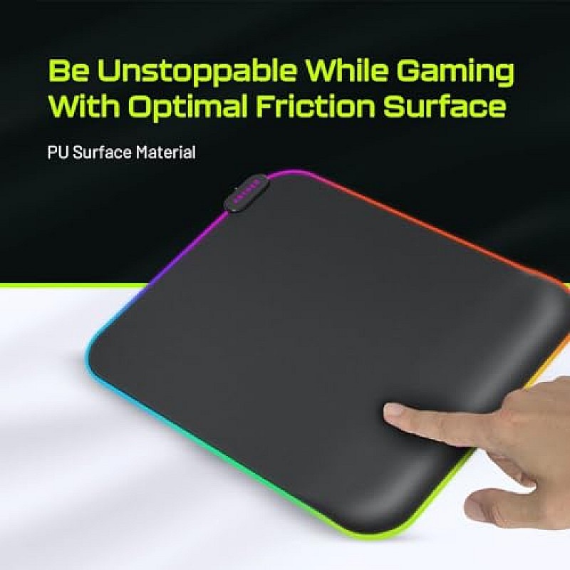 Archer Tech Lab Quiver 200 Gaming Mousepad, 15 RGB Modes, Wrist Rest Hard Mousepad