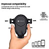 Portronics Clamp Y Adjustable Air Vent Mobile Holder for Car with 360° Rotational, One Click Release Button Black)