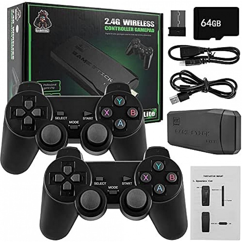 New World TV Video Game Wireless Retro Game Console, Plug and Play Video Game Stick Built in 10000+ Games Wireless Controllers