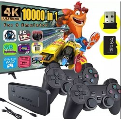 New World TV Video Game Wireless Retro Game Console, Plug and Play Video Game Stick Built in 10000+ Games Wireless Controllers