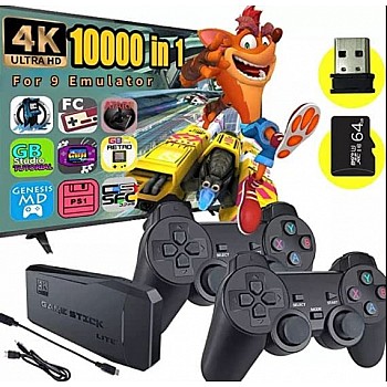 New World TV Video Game Wireless Retro Game Console, Plug and Play Video Game Stick Built in 10000+ Games Wireless Controllers