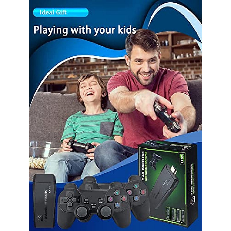 New World TV Video Game Wireless Retro Game Console, Plug and Play Video Game Stick Built in 10000+ Games Wireless Controllers