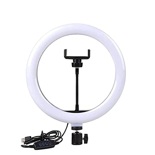 Dyazo 10 Inch LED Ring Light with 3 Level Brightness Dimmable Lighting for Vlogging, You Tube Video, Photo Shoot Live Dyazo 10 Inch LED Ring Light with 3 Level Brightness Dimmable Lighting for Vlogging, You Tube Video, Photo Shoot Live
