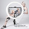 Dyazo 10 Inch LED Ring Light with 3 Level Brightness Dimmable Lighting for Vlogging, You Tube Video, Photo Shoot Live 