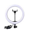 Dyazo 10 Inch LED Ring Light with 3 Level Brightness Dimmable Lighting for Vlogging, You Tube Video, Photo Shoot Live 