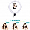 Dyazo 10 Inch LED Ring Light with 3 Level Brightness Dimmable Lighting for Vlogging, You Tube Video, Photo Shoot Live 