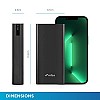 URBN 20000 mAh 12W Fast Charging Metal Power Bank Dual USB Output Micro & Type C Input Safe Charging Type C Cable Included -Black