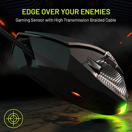 Archer Tech Lab Recurve 300 Wired Gaming Mouse,12000 Dpi Compatible with Pc Mac Black Archer Tech Lab Recurve 300 Wired Gaming Mouse,12000 Dpi Compatible with Pc Mac Black