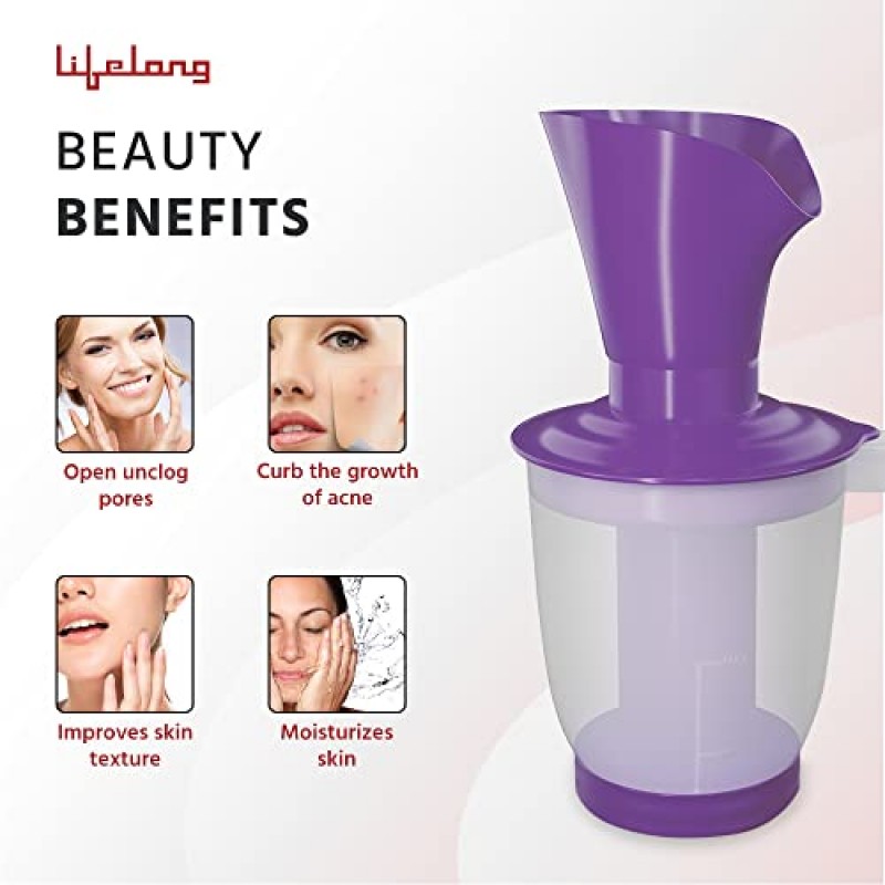 Lifelong LLS63 Face, Nose, and Cough Steamer Purple