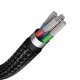 amazon basics Usb C To Lightning Aluminum With Nylon Braided Mfi Certified Charging Cable (Grey, 2 Meter) Black