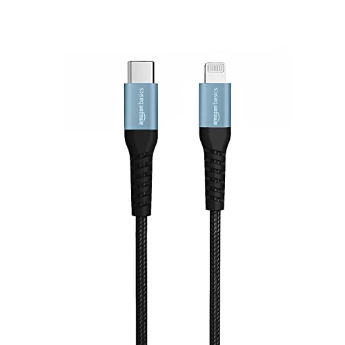 amazon basics Usb C To Lightning Aluminum With Nylon Braided Mfi Certified Charging Cable (Grey, 2 Meter) Black amazon basics Usb C To Lightning Aluminum With Nylon Braided Mfi Certified Charging Cable (Grey, 2 Meter) Black