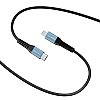 amazon basics Usb C To Lightning Aluminum With Nylon Braided Mfi Certified Charging Cable (Grey, 2 Meter) Black