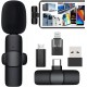 AIRTREE K8 Wireless Microphone Plug & Play Type C, iPhone , Micro USB, USB normal PC ports Collar Mic For phone BLACK 