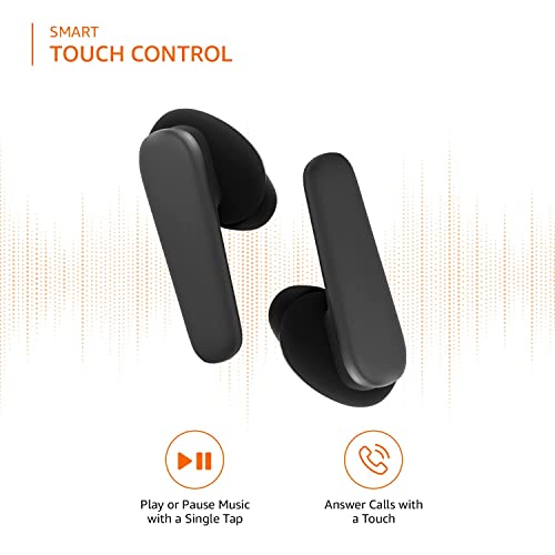 Amazon Basics Bluetooth 5.0 Truly Wireless in Ear Earbuds with mic, Up to 38 Hours Playtime, IPX-5 Rated, Type-C Charging Case, Touch Controls, Voice Asst Black Amazon Basics Bluetooth 5.0 Truly Wireless in Ear Earbuds with mic, Up to 38 Hours Playtime, IPX-5 Rated, Type-C Charging Case, Touch Controls, Voice Asst Black