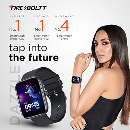 Fire-Boltt Dazzle Smart Watch Borderless Full Touch 1.69” Display, 60 Sports Modes (Black)