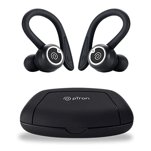 pTron Bassbuds Sports V2 Bluetooth 5.3 Headphone with Mic, Earhooks, 48Hrs Playtime pTron Bassbuds Sports V2 Bluetooth 5.3 Headphone with Mic, Earhooks, 48Hrs Playtime