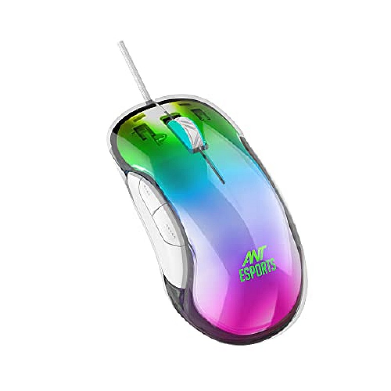 Ant Esports GM610 7D Crystal Full RGB Gaming Mouse White