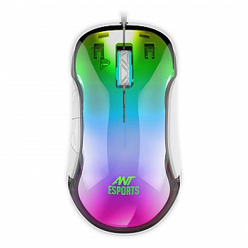 Ant Esports GM610 7D Crystal Full RGB Gaming Mouse White