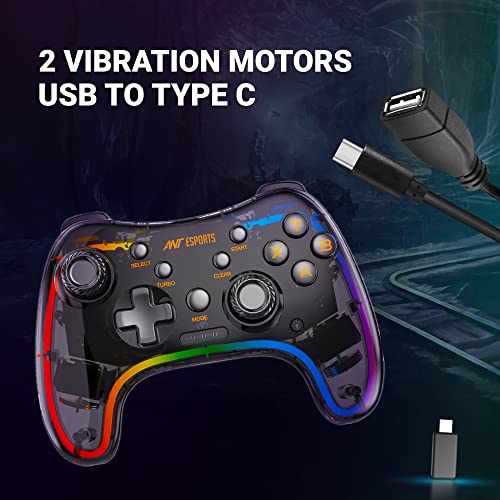 Ant Esports GP310R Wireless Game-Pad with Neon RGB, Support PS4, PS3, Xbox360 Gaming Console Ant Esports GP310R Wireless Game-Pad with Neon RGB, Support PS4, PS3, Xbox360 Gaming Console