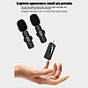 Careflection K-35 3.5mm Aux Dual Receivers (2 - Mics, 1 Input) Wireless Collar Microphone Lapel Lavalier Mic Plug & Play , Black