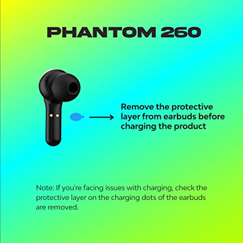 Wings Phantom 260 Truly Wireless in Ear Earbuds BLACK Wings Phantom 260 Truly Wireless in Ear Earbuds BLACK