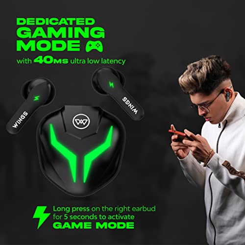 Wings Phantom 260 Truly Wireless in Ear Earbuds BLACK Wings Phantom 260 Truly Wireless in Ear Earbuds BLACK