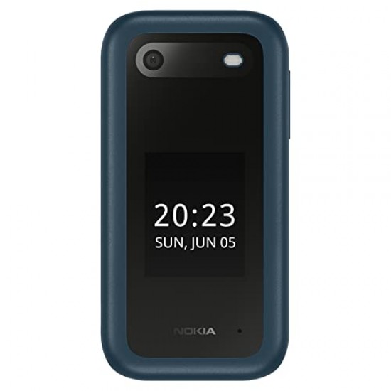 Nokia 2660 Flip 4G Volte keypad Phone with Dual SIM, Dual Screen, inbuilt MP3 Player & Wireless FM Radio | Blue