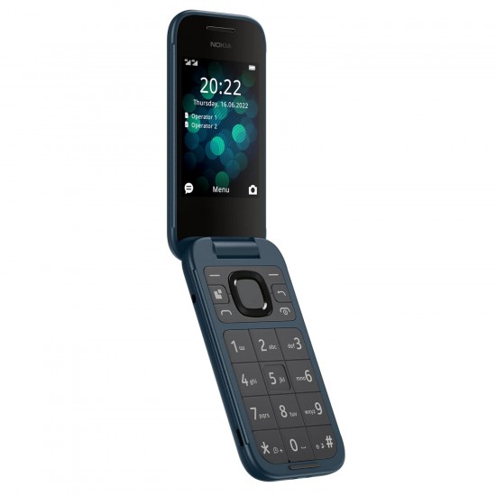 Nokia 2660 Flip 4G Volte keypad Phone with Dual SIM, Dual Screen, inbuilt MP3 Player & Wireless FM Radio | Blue