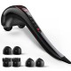 beatXP Thunder Elite Double Headed Full Body Massager Machine for Pain Relief with 3 Attachment Pairs Jade Black