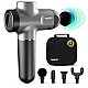 beatXP Flash Massage Gun, Body Massager Touch Button Percussion Gun Back Massager for Women & Men Metallic Silver