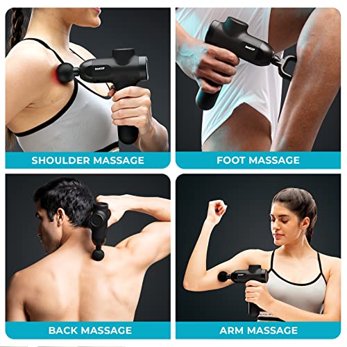 beatXP Flash Massage Gun, Body Massager Touch Button Percussion Gun Back Massager for Women & Men Metallic Silver beatXP Flash Massage Gun, Body Massager Touch Button Percussion Gun Back Massager for Women & Men Metallic Silver