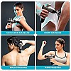 beatXP Flash Massage Gun, Body Massager Touch Button Percussion Gun Back Massager for Women & Men Metallic Silver