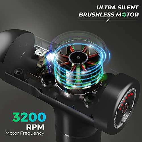 beatXP Flash Massage Gun, Body Massager Touch Button Percussion Gun Back Massager for Women & Men Metallic Silver beatXP Flash Massage Gun, Body Massager Touch Button Percussion Gun Back Massager for Women & Men Metallic Silver