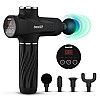 beatXP Bolt Go Massage Gun Body Massager Touch Display Percussion Gun Back Massager for Men and Women Jade Black