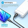 Portronics Power Brick II 20000 mAh,2.4A 12w Slim Power Bank with Dual USB Output Port for iPhone, Anrdoid & Other Devices.(White)