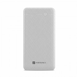 Portronics Power Brick II 20000 mAh,2.4A 12w Slim Power Bank with Dual USB Output Port for iPhone, Anrdoid & Other Devices.(White)