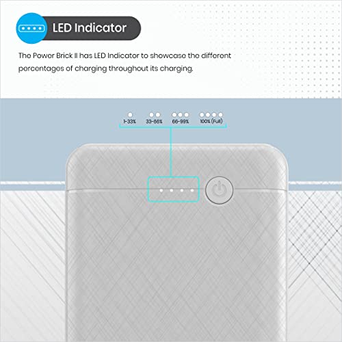 Portronics Power Brick II 20000 mAh,2.4A 12w Slim Power Bank with Dual USB Output Port for iPhone, Anrdoid & Other Devices.(White) Portronics Power Brick II 20000 mAh,2.4A 12w Slim Power Bank with Dual USB Output Port for iPhone, Anrdoid & Other Devices.(White)