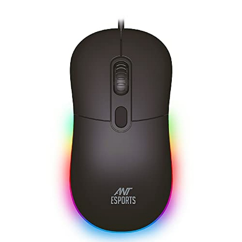 Ant Esports GM40 Wired Optical Gaming Mouse with RGB LED, Lightweight and Ergonomic Design, DPI Upto 2400