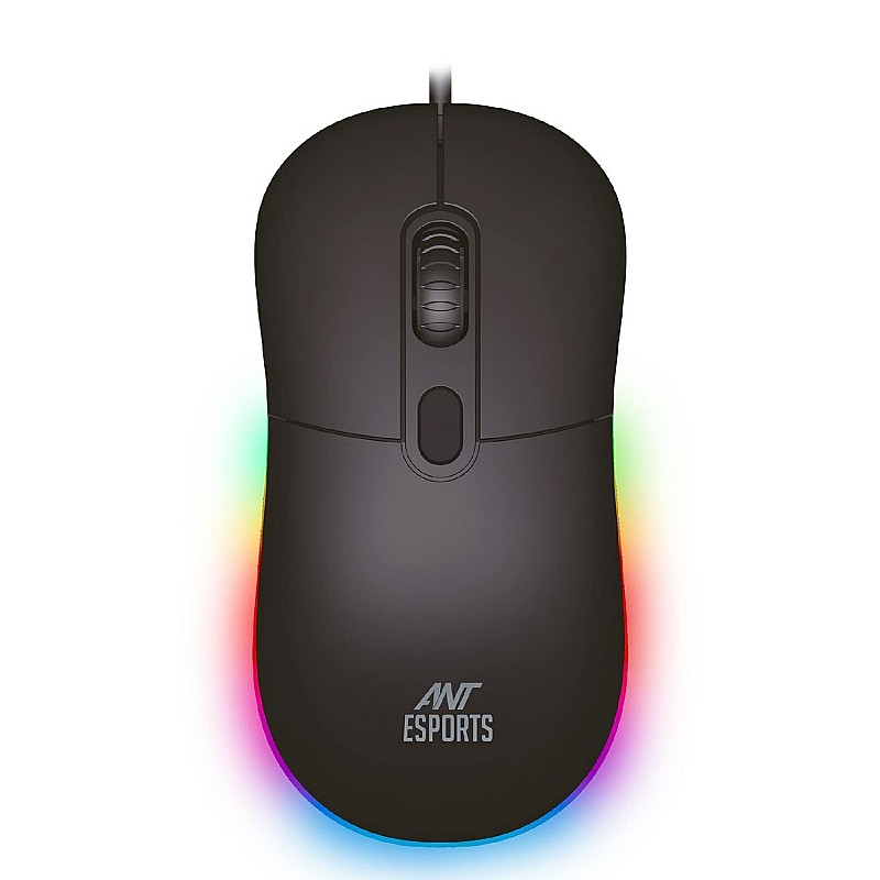 Ant Esports GM40 Wired Optical Gaming Mouse with RGB LED, Lightweight and Ergonomic Design, DPI Upto 2400