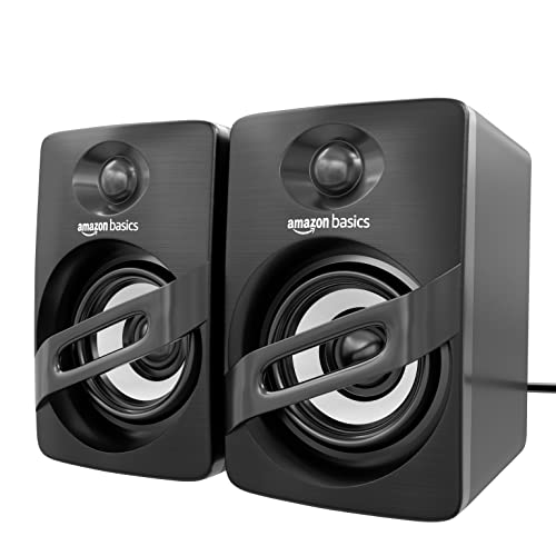 Amazon Basics Portable Multimedia Speaker| Suitable for Laptop & Desktop (Black) | USB 2.0 | Deep Bass Amazon Basics Portable Multimedia Speaker| Suitable for Laptop & Desktop (Black) | USB 2.0 | Deep Bass