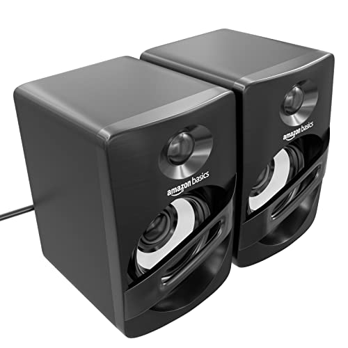 Amazon Basics Portable Multimedia Speaker| Suitable for Laptop & Desktop (Black) | USB 2.0 | Deep Bass Amazon Basics Portable Multimedia Speaker| Suitable for Laptop & Desktop (Black) | USB 2.0 | Deep Bass