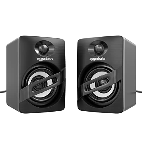 Amazon Basics Portable Multimedia Speaker| Suitable for Laptop & Desktop (Black) | USB 2.0 | Deep Bass Amazon Basics Portable Multimedia Speaker| Suitable for Laptop & Desktop (Black) | USB 2.0 | Deep Bass