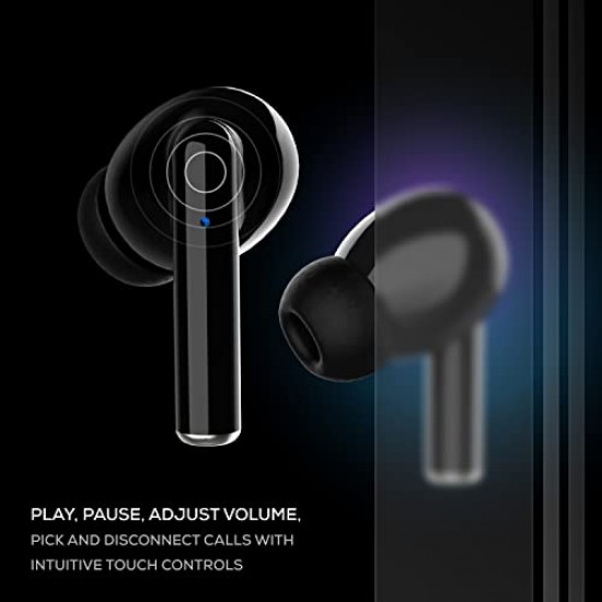 TAGG Liberty Buds Truly Wireless in Ear Earbuds with Punchy Bass and Fast Charge (Black)