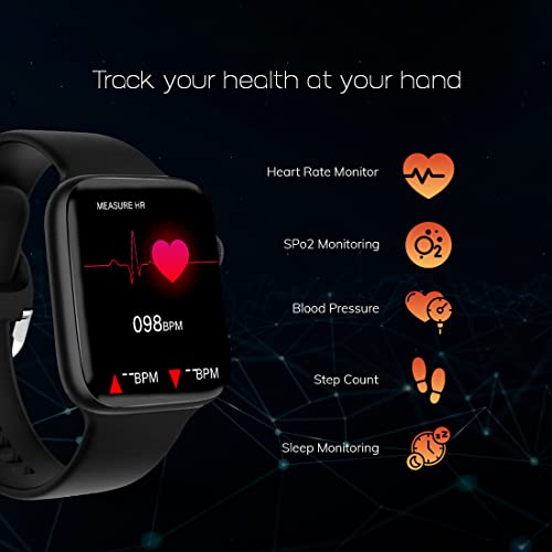 WRISTIO 2 Smartwatch, 1.9" Industry-Leading HD Display, BT Calling, Upto 30 Days Standby Time, Wireless Charging, Rotating Crown, Split Screen, Water Resistant, AI-Enabled Health Monitor, Black WRISTIO 2 Smartwatch, 1.9" Industry-Leading HD Display, BT Calling, Upto 30 Days Standby Time, Wireless Charging, Rotating Crown, Split Screen, Water Resistant, AI-Enabled Health Monitor, Black