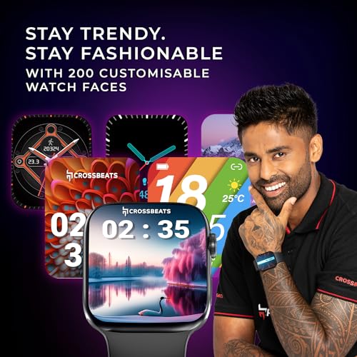 CrossBeats Ignite S3 Max Advanced Dual chip Bluetooth Calling Smart Watch, 1.91” 3D Curved UHD Display Black CrossBeats Ignite S3 Max Advanced Dual chip Bluetooth Calling Smart Watch, 1.91” 3D Curved UHD Display Black
