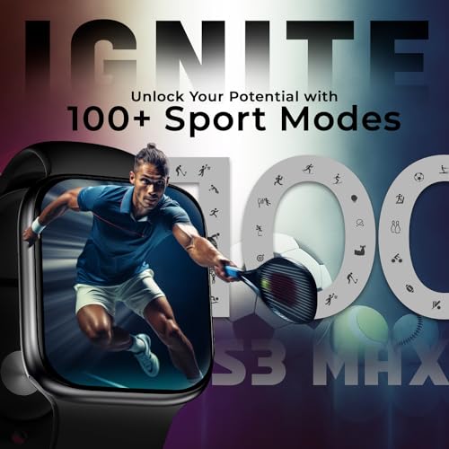CrossBeats Ignite S3 Max Advanced Dual chip Bluetooth Calling Smart Watch, 1.91” 3D Curved UHD Display Black CrossBeats Ignite S3 Max Advanced Dual chip Bluetooth Calling Smart Watch, 1.91” 3D Curved UHD Display Black