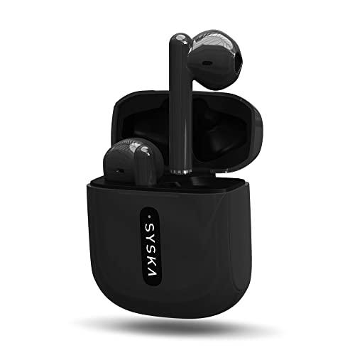 Syska Sonic Buds IEB450 True Wireless Earbuds with Ultra Sync Technology, 20HR Play Time (Jade Black, Made in India) Syska Sonic Buds IEB450 True Wireless Earbuds with Ultra Sync Technology, 20HR Play Time (Jade Black, Made in India)