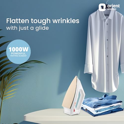Orient Electric Fabrismooth 1000W Dry iron (Press) Non-stick Weilburger coating ISI certified Orient Electric Fabrismooth 1000W Dry iron (Press) Non-stick Weilburger coating ISI certified